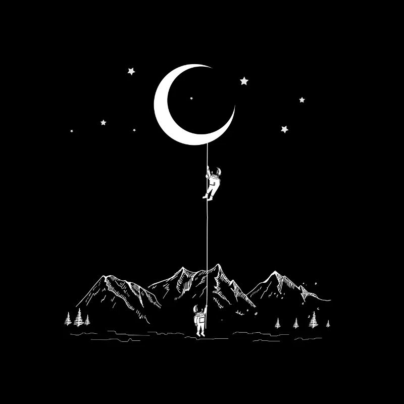 Climbing moon nature