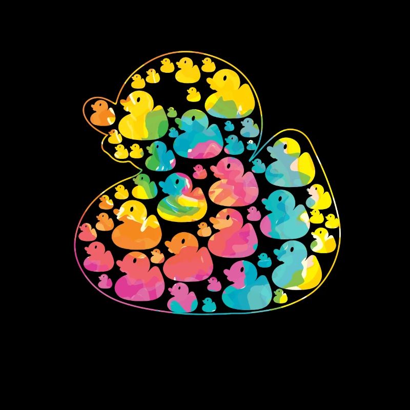 Rainbow Duck - Colorful Duck