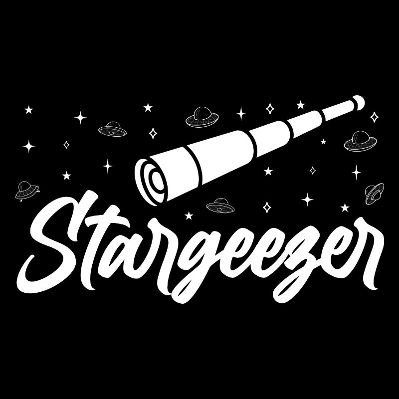 Astronomes, regardant, observant à travers le télescope