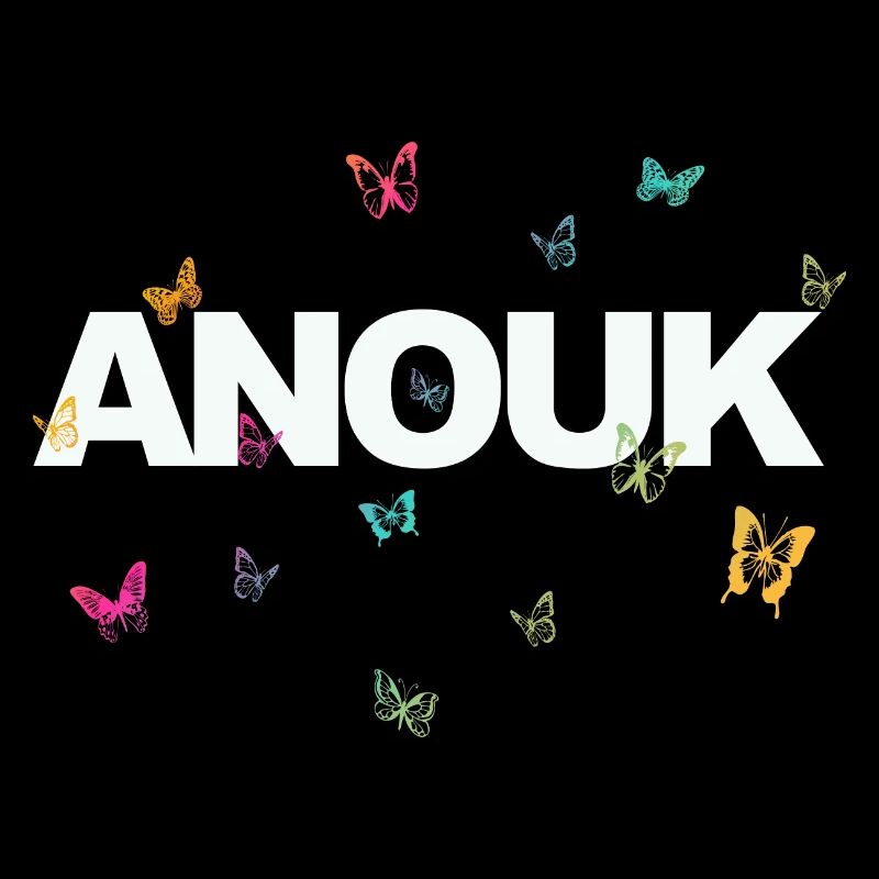 Anouk - Schöner Name mit Schmetterlingen, Mädchen