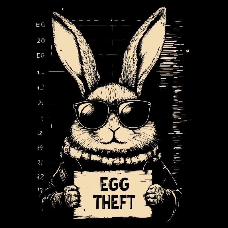 Bunny Egg Thief Easter Bunny Mugshot Police Photo Easter