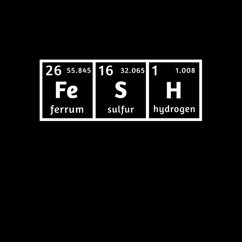 Fesh with chemical symbols