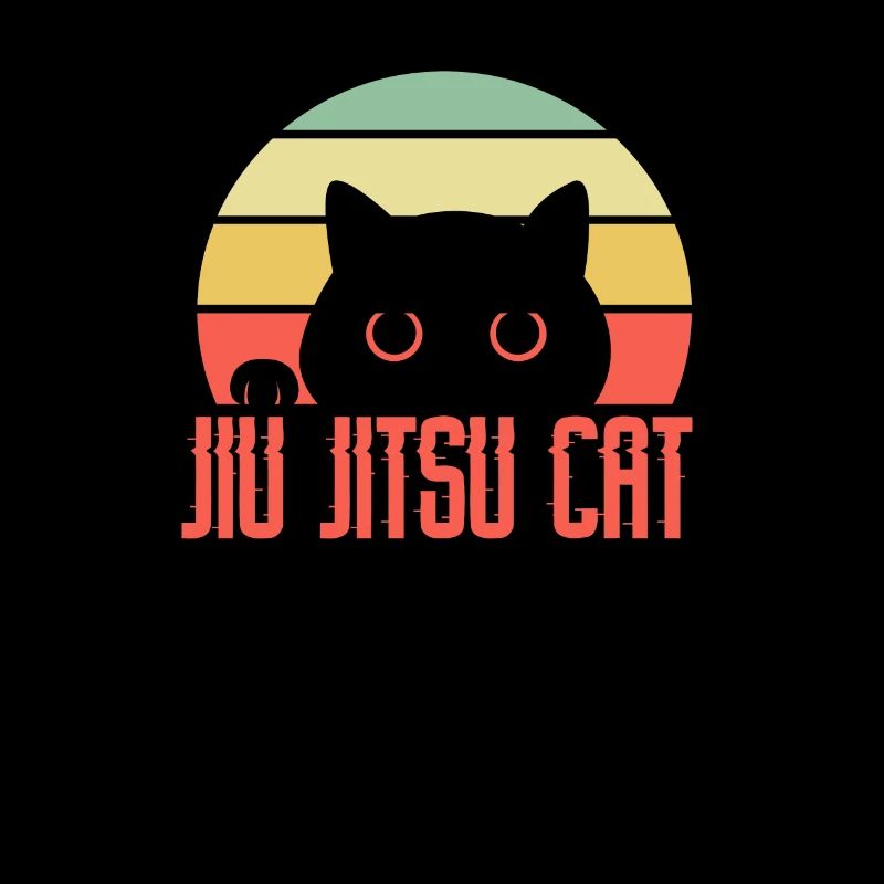 Jiujitsu Katze Retro Jiu Jitsu Kampfkunst Kampf