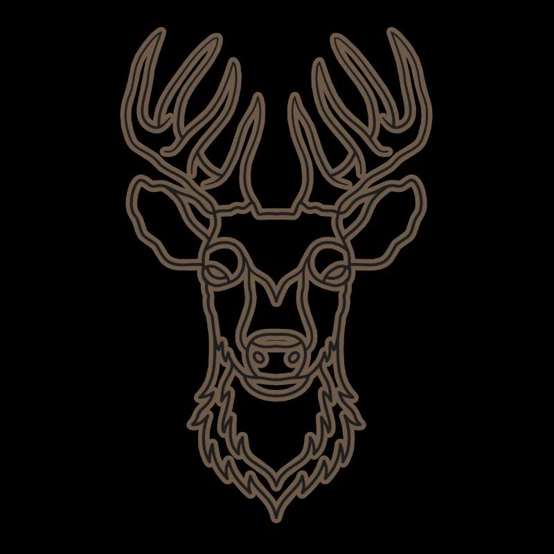 Rothirsch Geweih mit Hirschgeweih