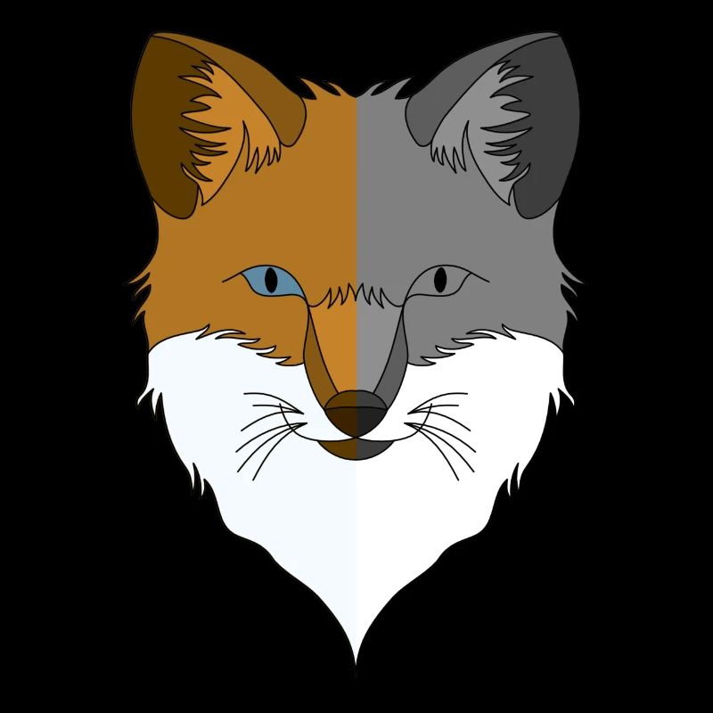 Waldtier wildes Tier Motiv mit Fuchs Design