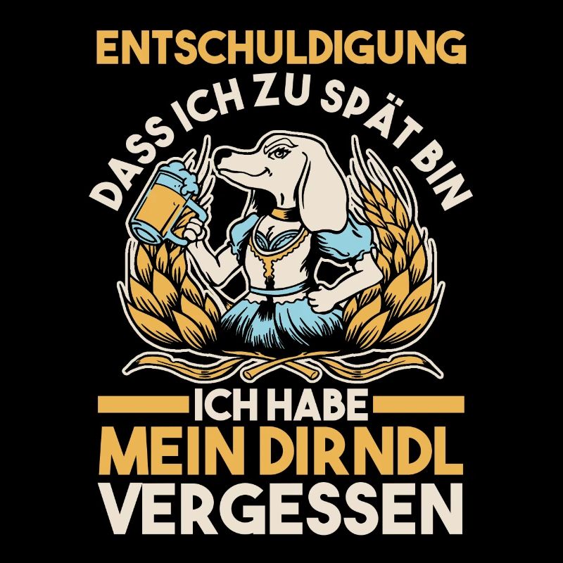 Trachten München Hund Bier Dirndl