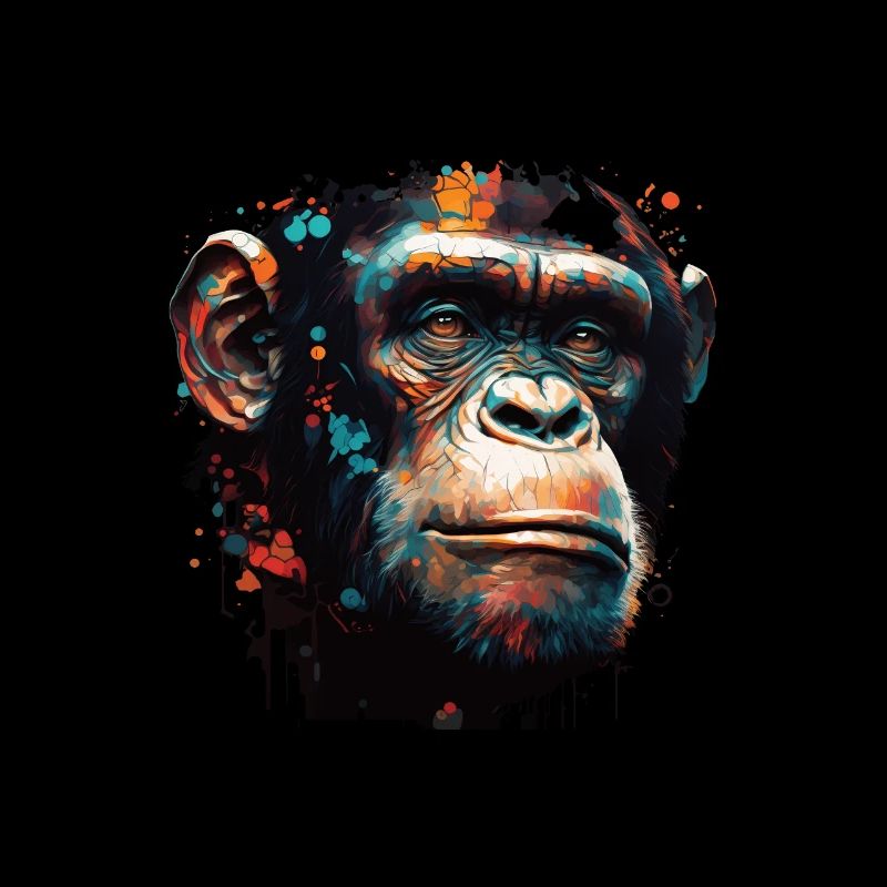 Portrait de singe chimpanzé