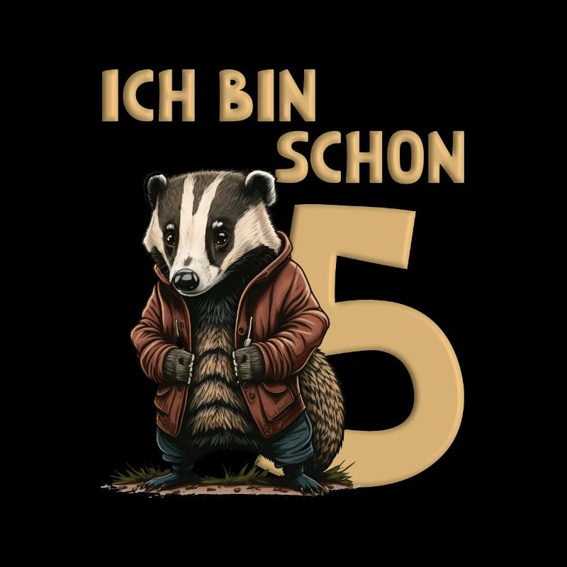 Ich Bin Schon 5 Jahre Mädchen & Jungen Dachs