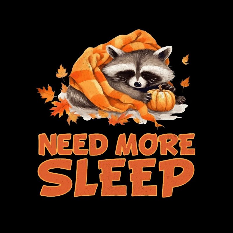 Sleeping raccoon pajamas – design for quiet