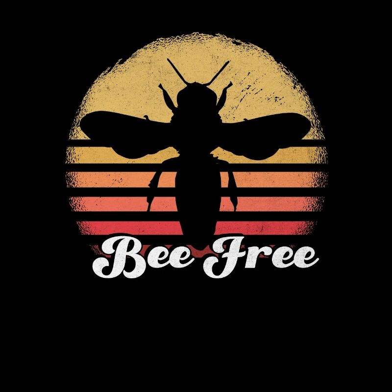 Bee-free motivational bee silhouette art