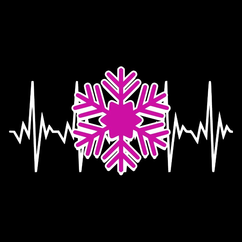 Winter Schneeflocken-Herzschlag