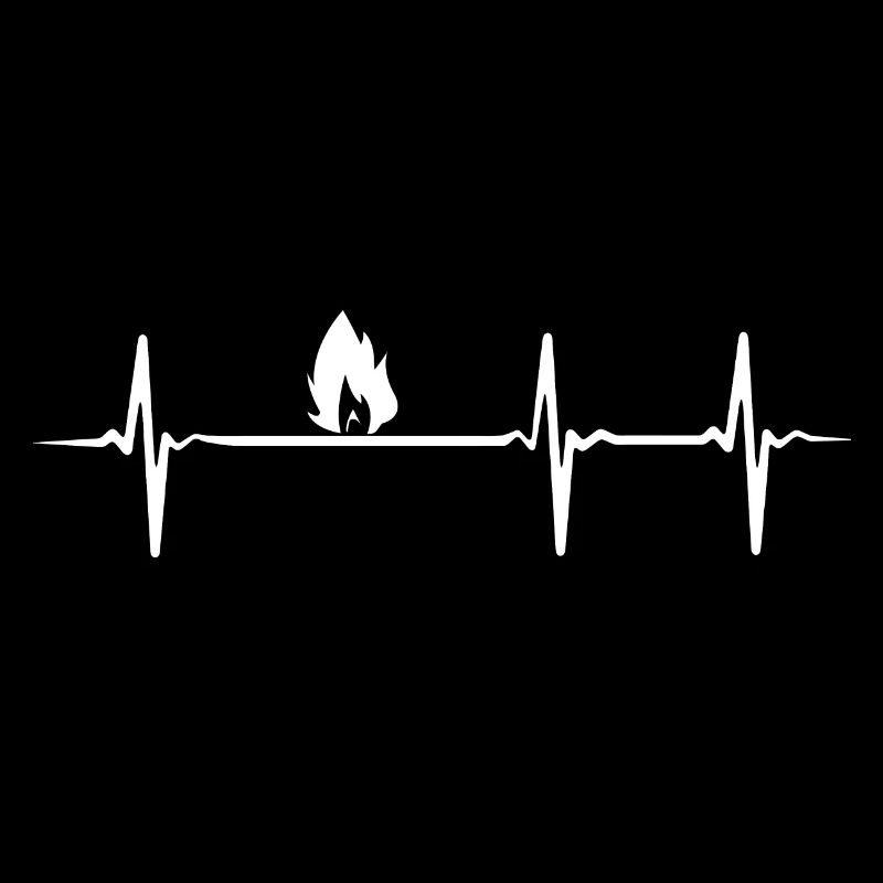 Heartbeat flame fire