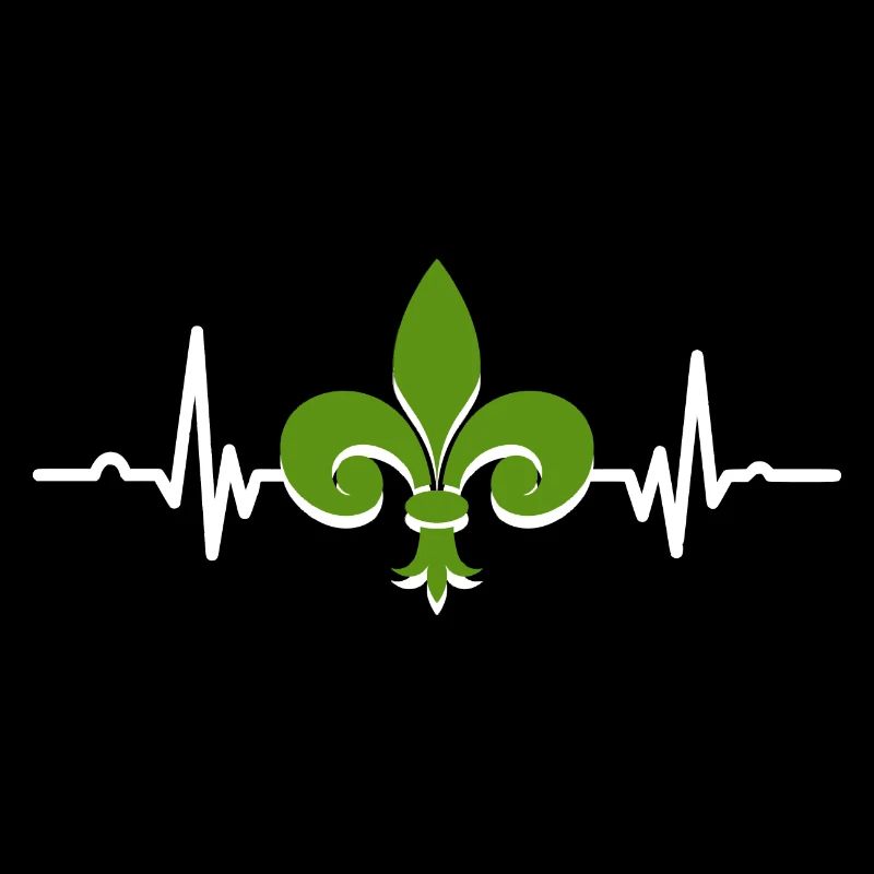 Fleur de Lis Lys Battement de Coeur