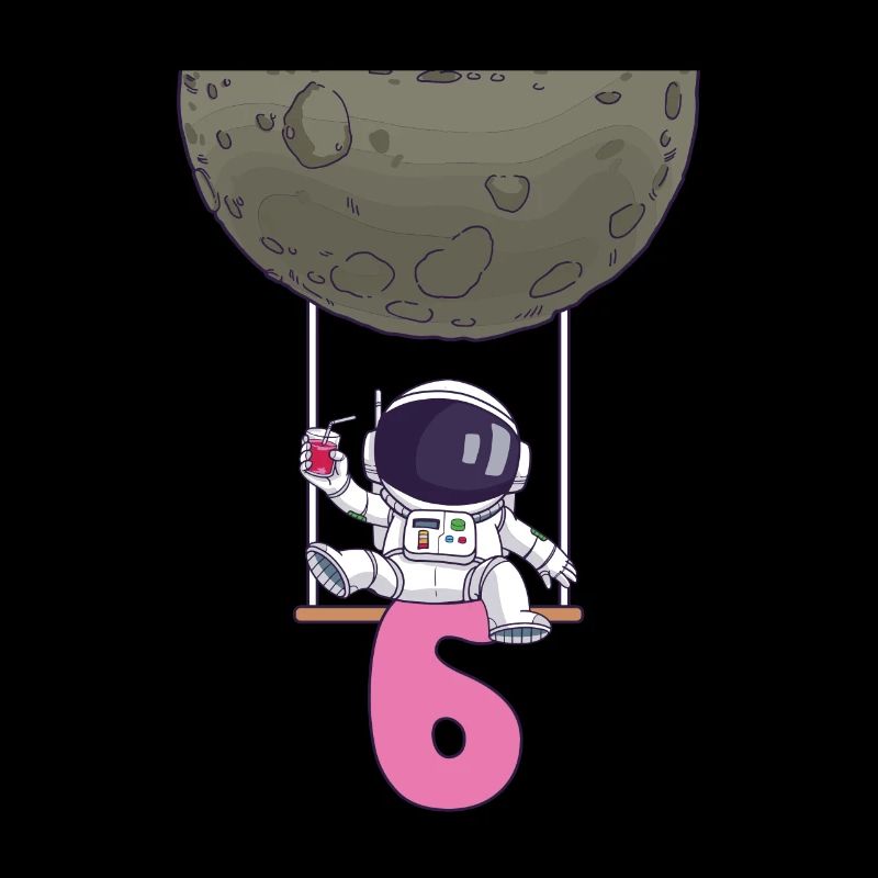 6ème anniversaire Astronaute 6 ans Space Galaxy