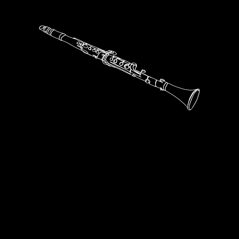 Clarinet Oneline Art - Clarinet Clarinetist