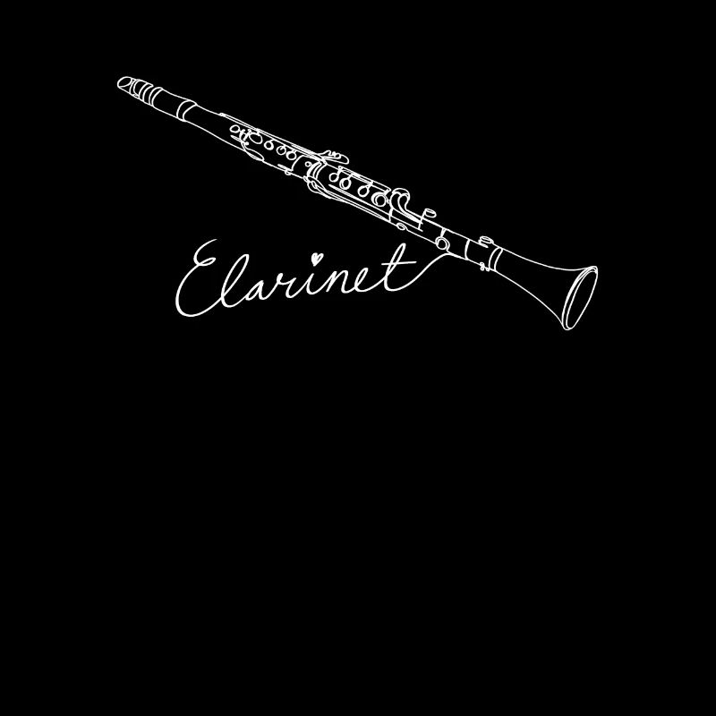 Clarinet Oneline Art - Clarinet Clarinetist