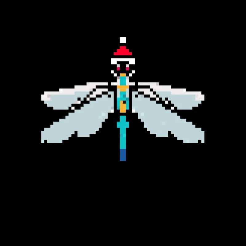 Dragonfly Pixelated Christmas - Drôle de libellule