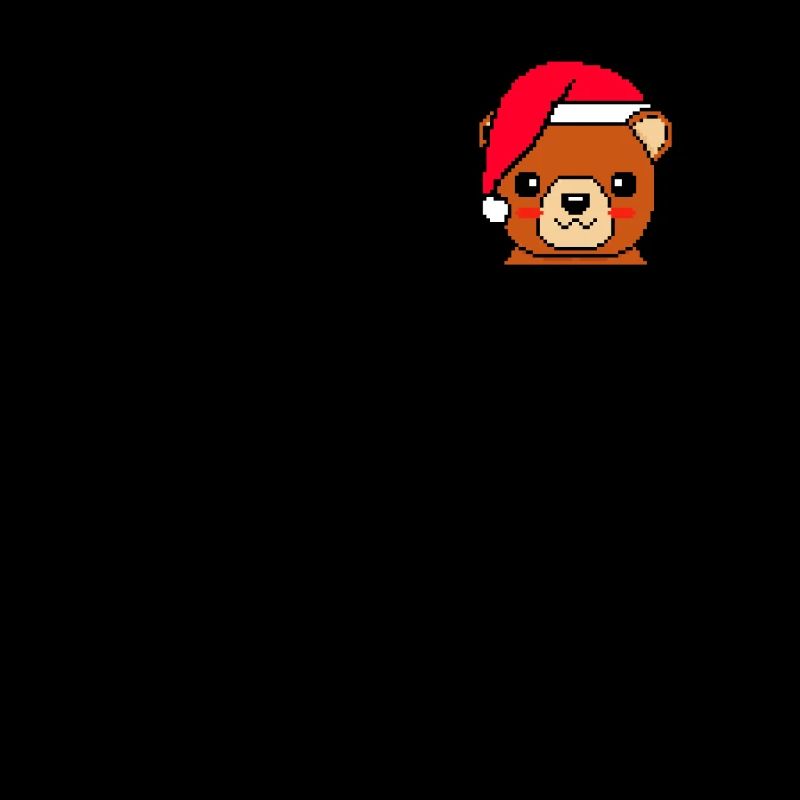 Bear pixelated Christmas - Funny Bear Xmas