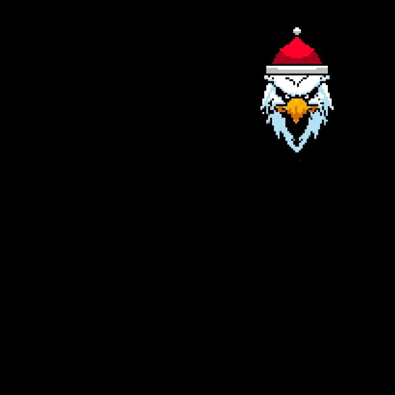 Eagle pixelated Christmas - Funny eagles