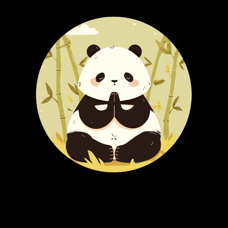 Meditating Panda Bear Japanese Giant Panda