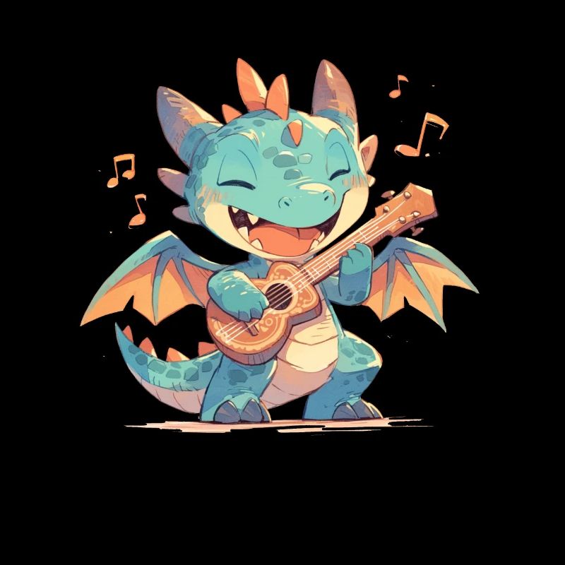 Drache Ukulele Kawaii Drache Kinder