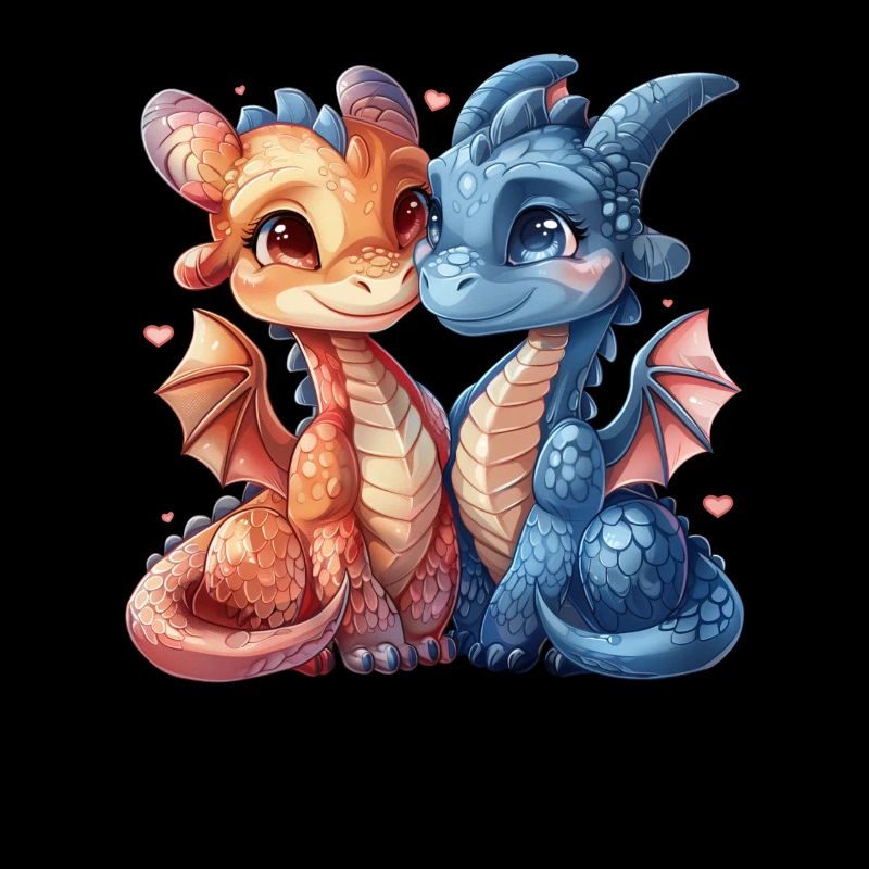 In Love Dragons Saint-Valentin Mignon