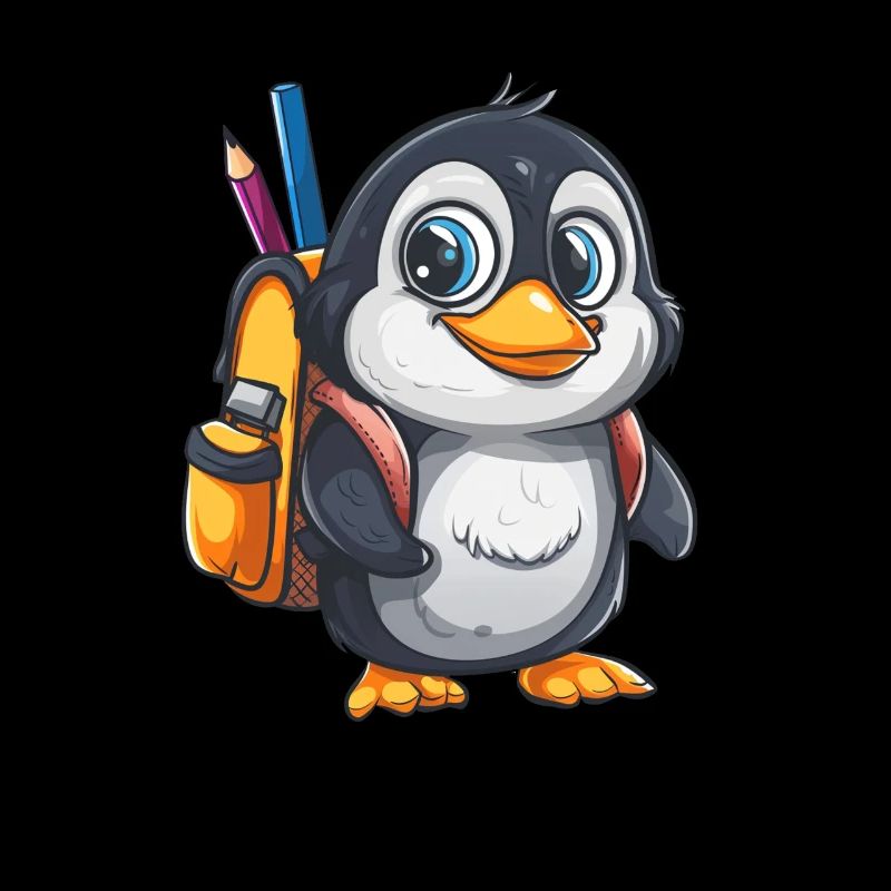 Pinguin Schule Kind Kawaii Pinguin Niedlich