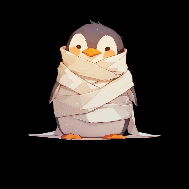 Penguin Mummy Halloween Penguin Cute