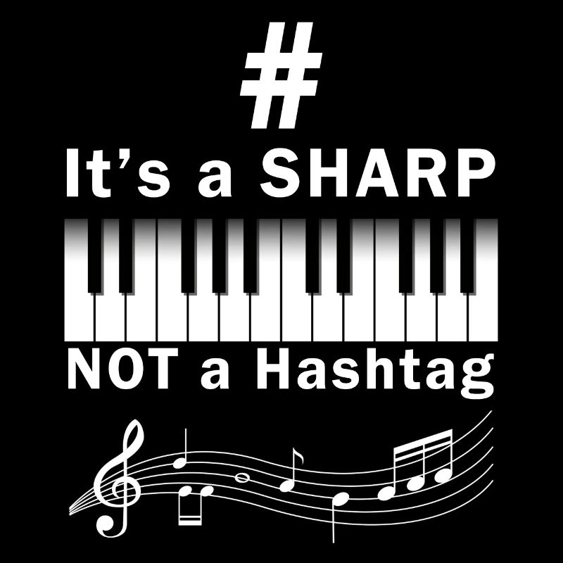 Clavier de musicien de piano Sharp Hashtag