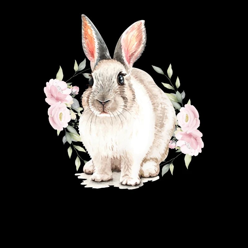 Mignon aquarelle lapin lapin de Pâques