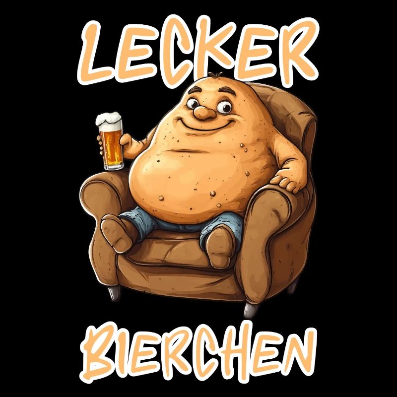 Lecker Bierchen X Couchpotato mit Bier lustiges