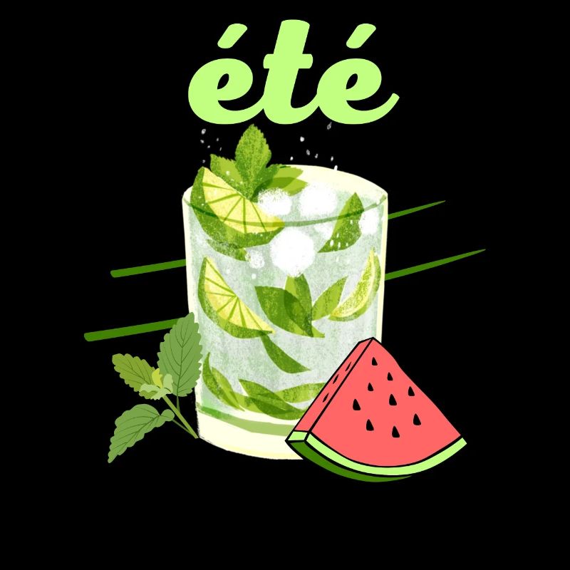 été cocktail mojito pastèque couleurs vives
