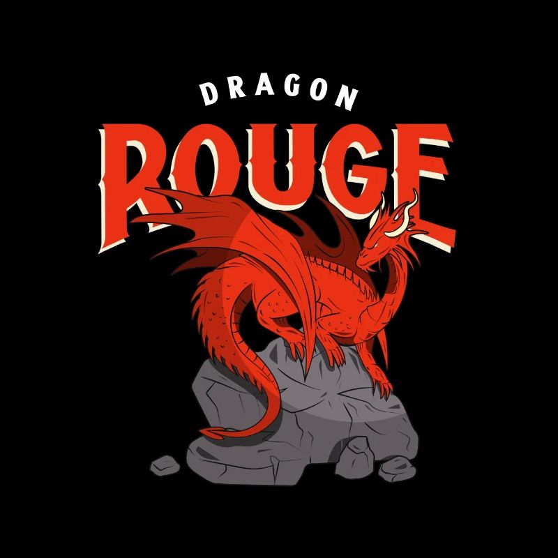 Dragon Rouge sur un Rocher