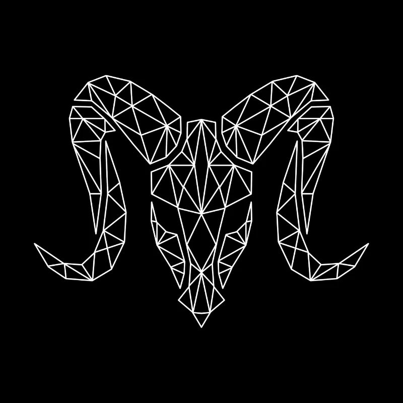 Aries zodiac sign geometric polygon