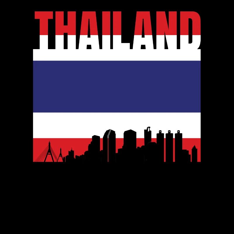 Thaïlande Drapeau Skyline Cadeau