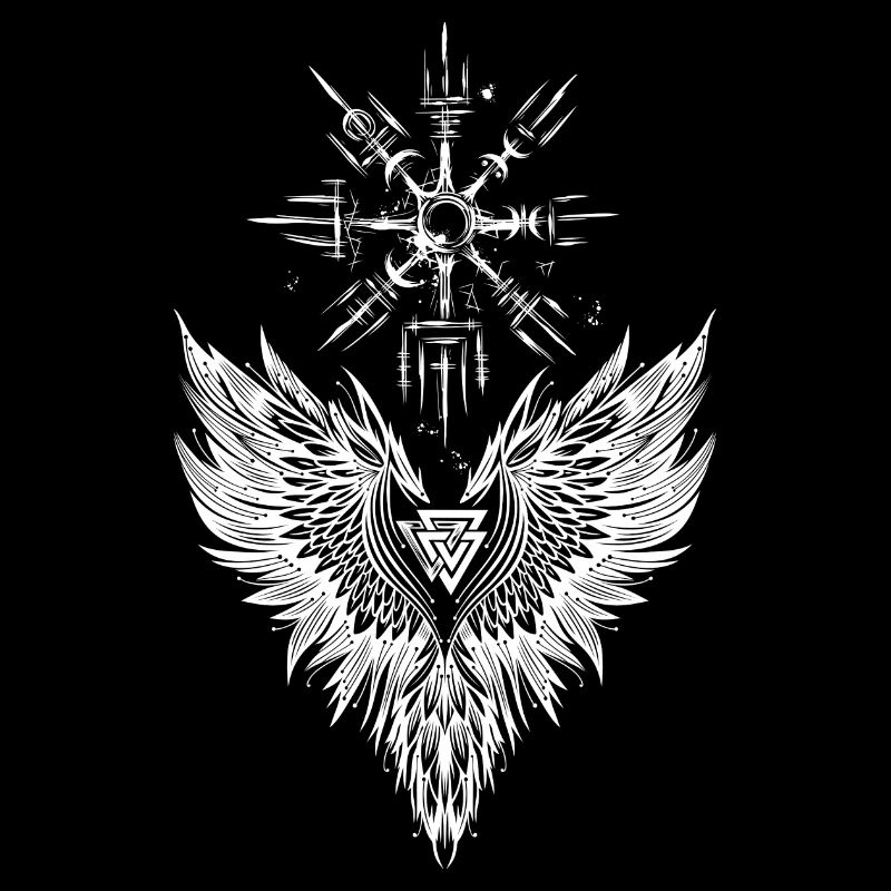 Corbeau Odin Vegvisir Valknut