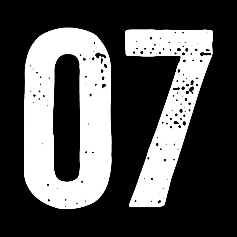 07 Numbers White