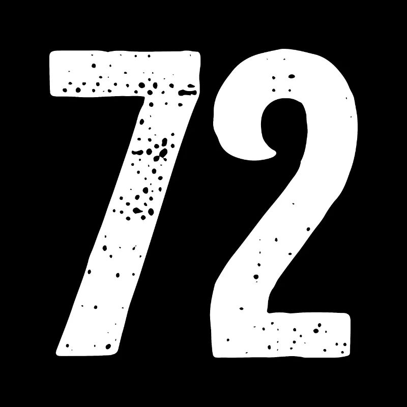 72 Numbers White