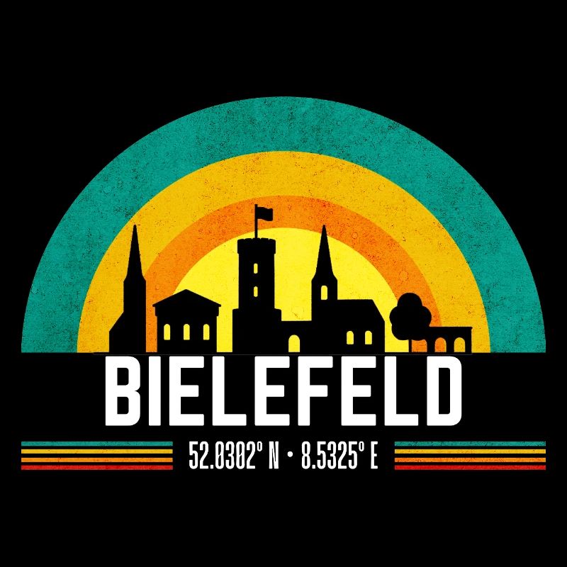 Bielefeld Retro Skyline Coordinates Sparrenburg