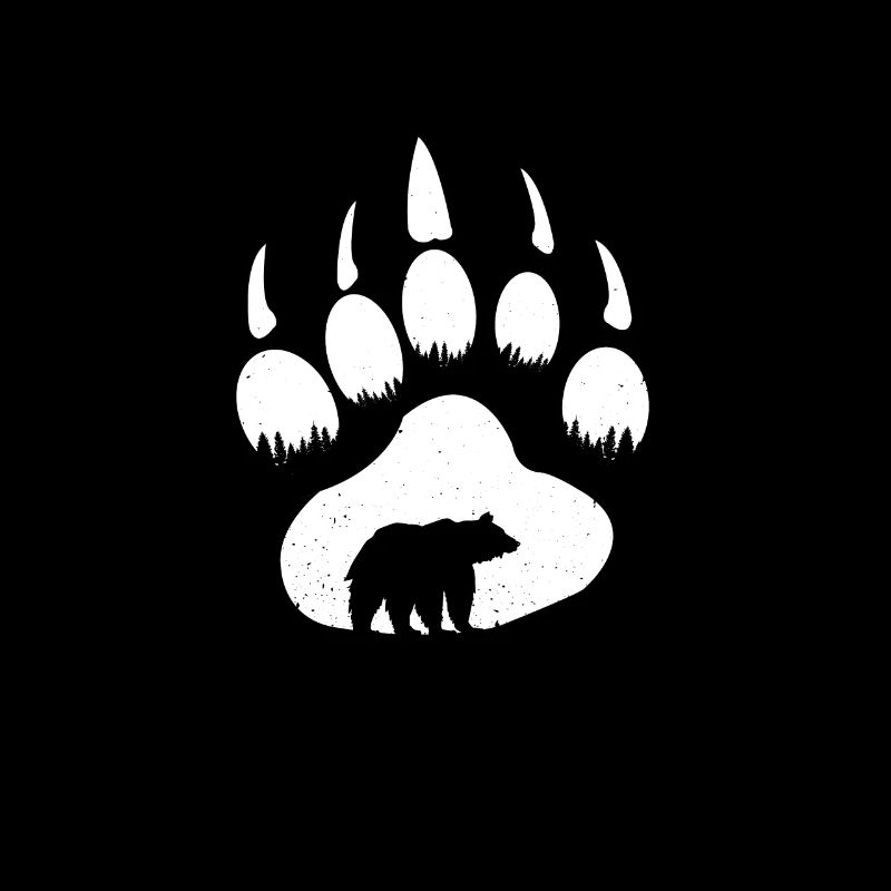 Bear Hiking Bears Nature Gift Idea Traces Forest