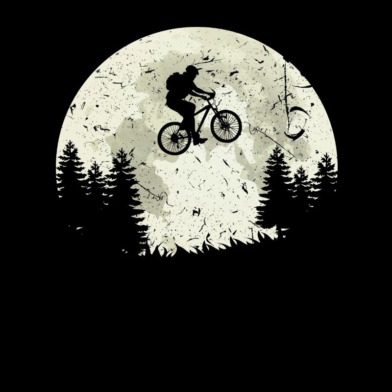 Lune conduite de vélo