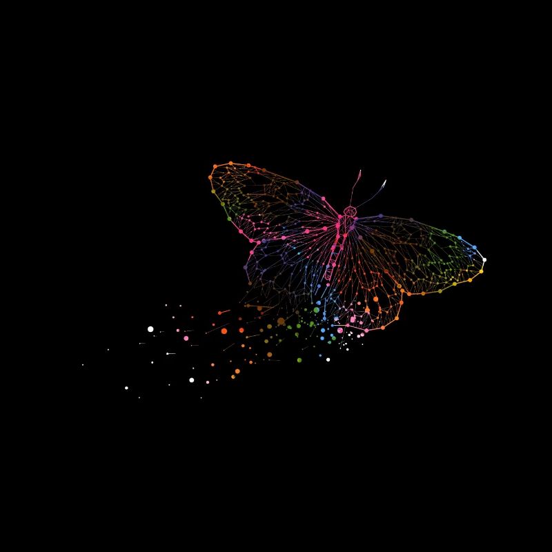 Butterfly flies