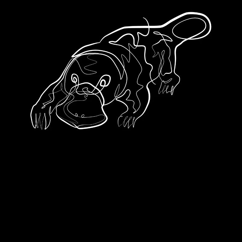 Tête d’animaux - one line drawing