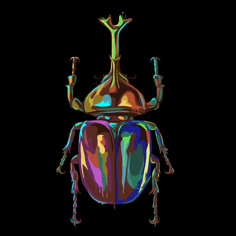 Colored Rhinoceros beetle