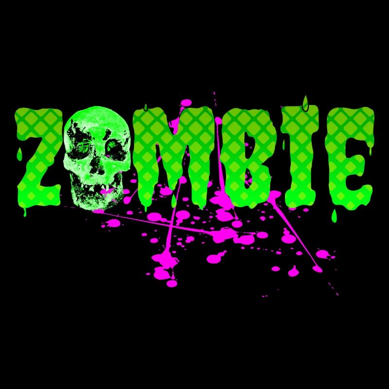 Zombie lettrage avec crâne