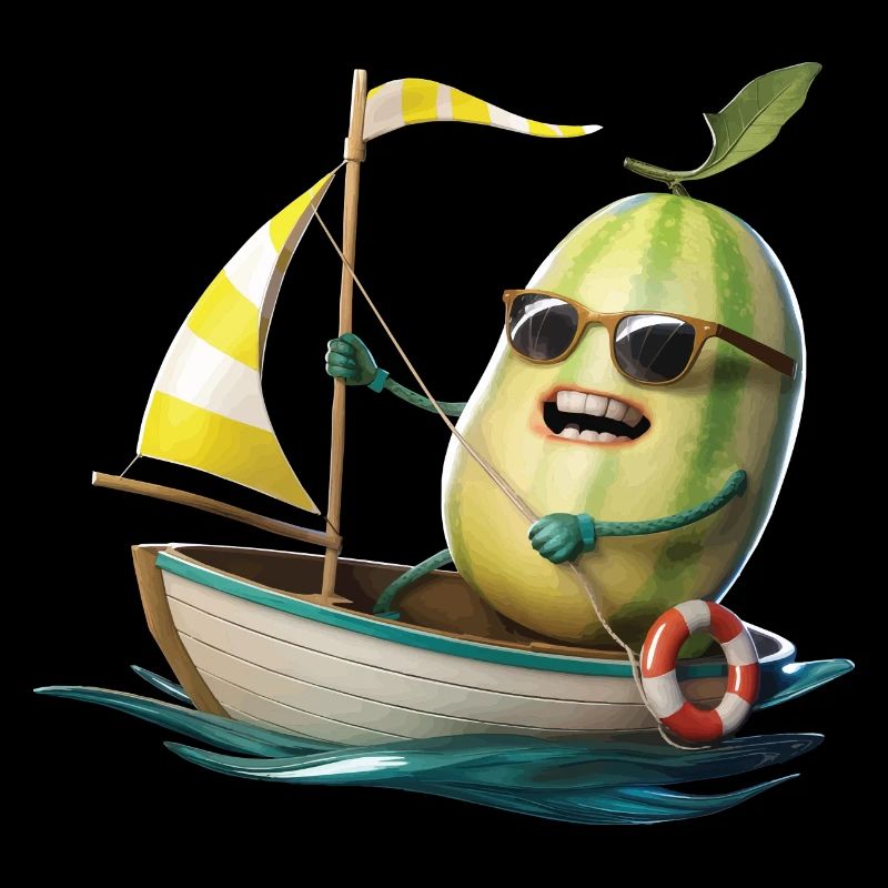 Obst Honigmelone Bootfahren Geschenk