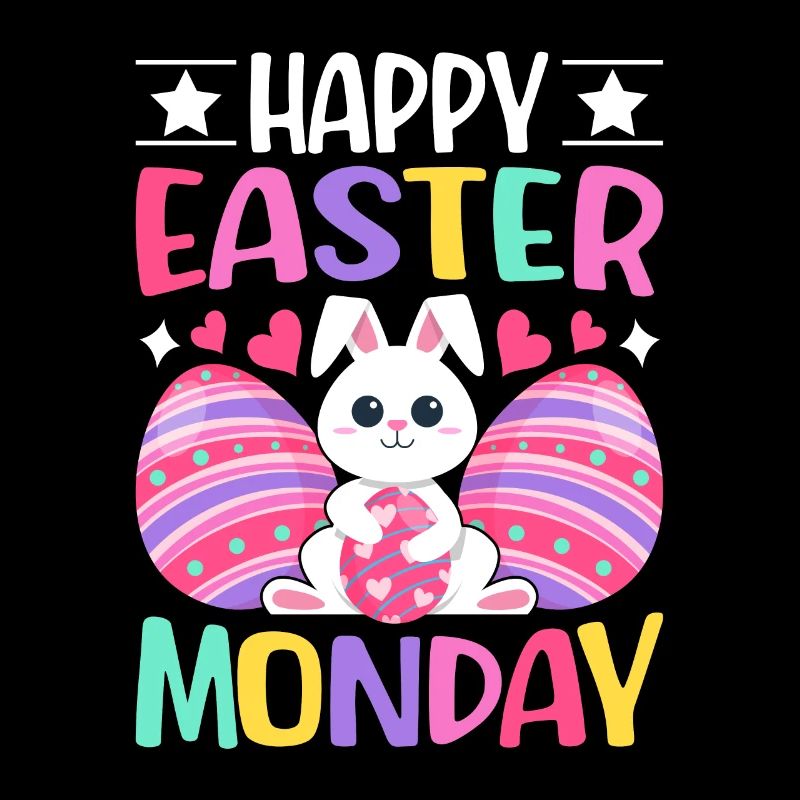 Joyeux lundi de Pâques ! Oeufs de Pâques Lapin de Pâques