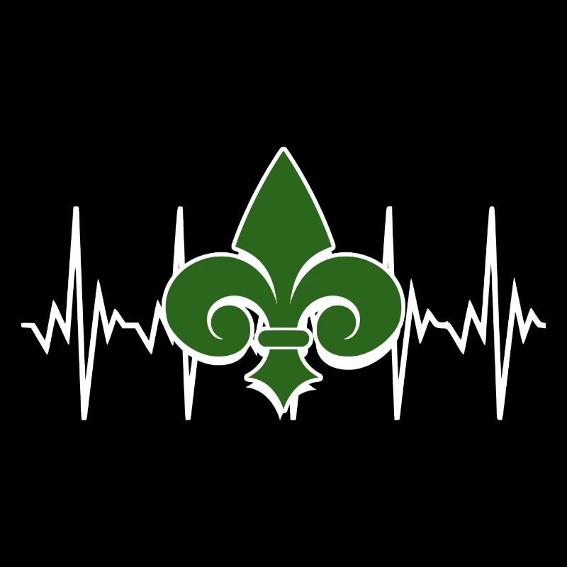 Fleur de Lis Lys Battement de Coeur