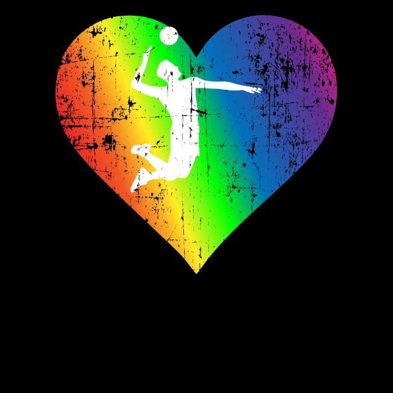 Voleibol Pride Rainbow Heart