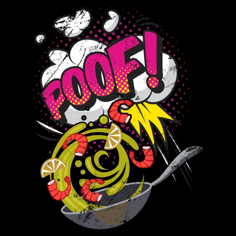 Pop Art Cooking Retro Comic Aesthetic Wok Culinary